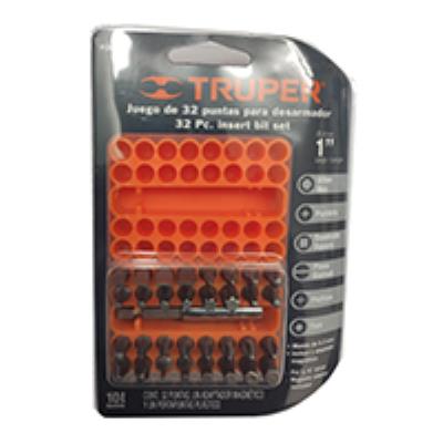 סט 33 ביטים + מוביל בקופסא TRUPER