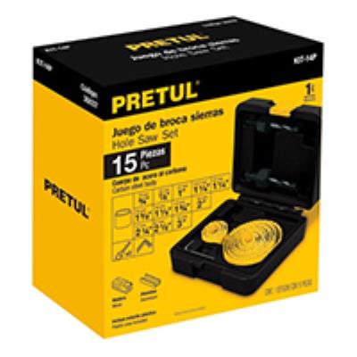 סט משור כוס לעץ ופלסטיק (15 חלקים) PRETUL